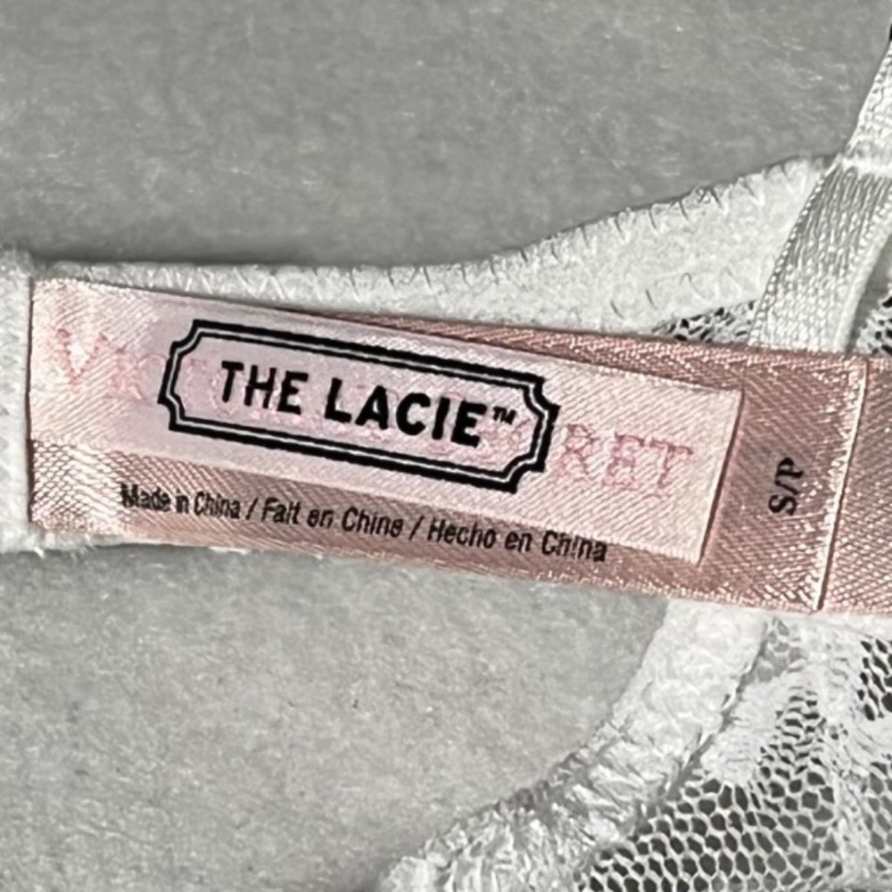 VICTORIA'S SECRET White "The Lacie" Lingerie Size S/P NWOT - Picture 4 of 16